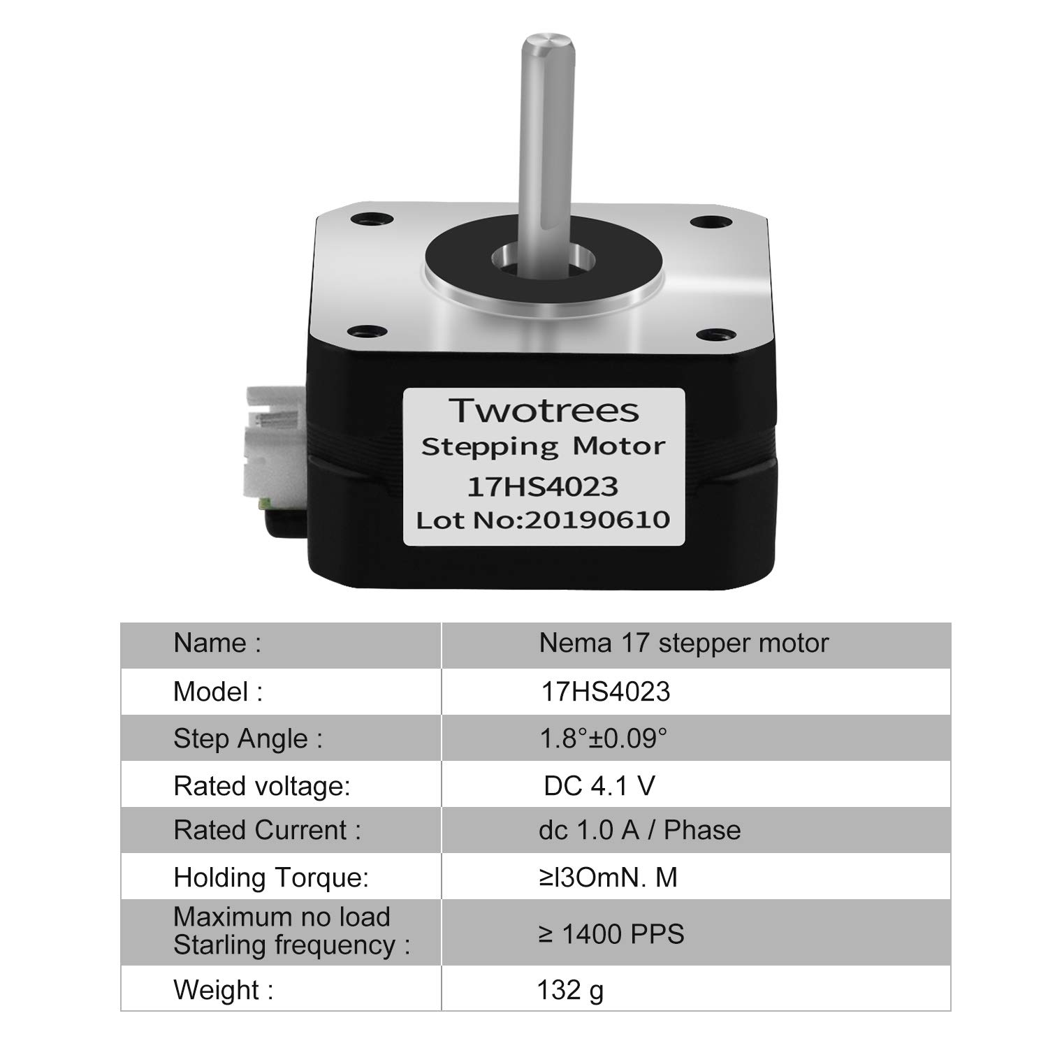 Amazon.co.jp: Twotrees Nema17 ステッピングモーター 17HS 4023